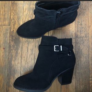 Express Black Suede Booties, Size 7!